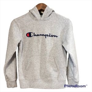 Champion Pullover Hoodie Gray Size M